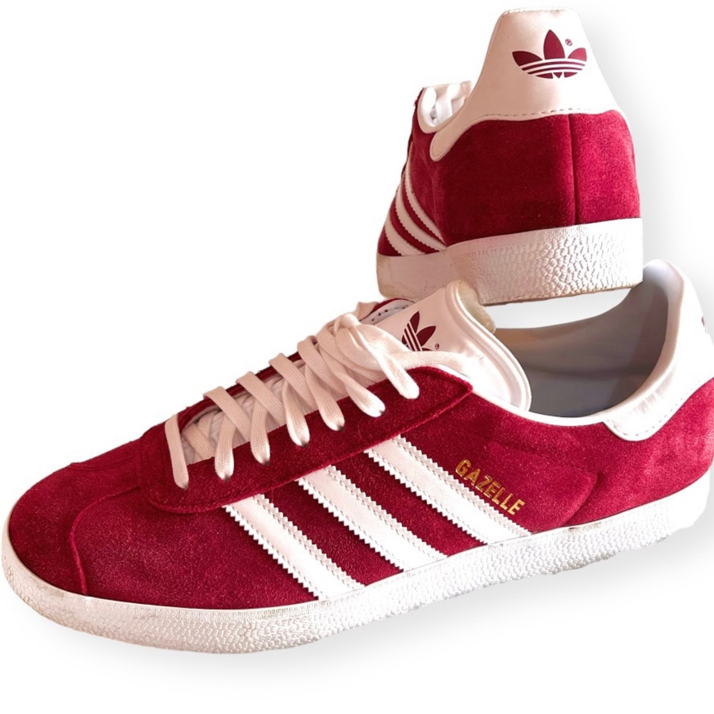 Adidas Original Gazelle Collegiate Burgundy White Gold Sz W 10.5 M 9.5 L… - Picture 3 of 15